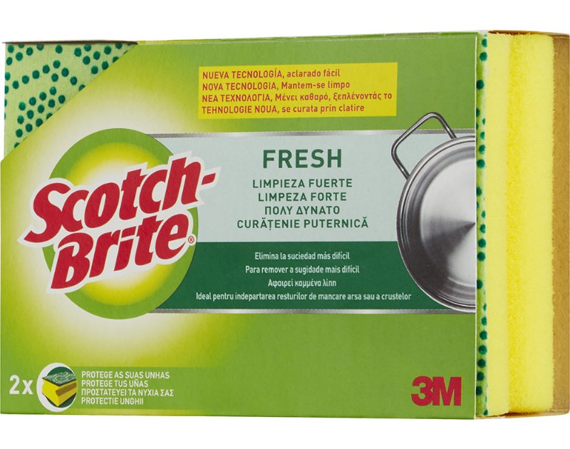 Esfregão Scotch Brite Salva Unhas Fresh Verde 2Un