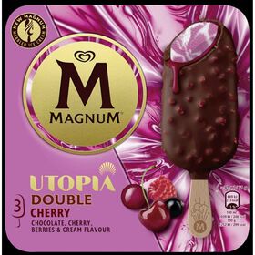 Gelado Utopia Double Cereja Magnum 255 ml (3 Un)