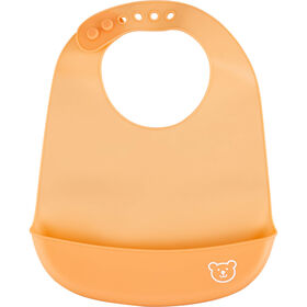 Babete Silicone Laranja Happy Bear
