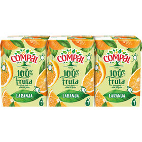 Sumo 100% Laranja Compal 100% Fruta 3 X 20 cl