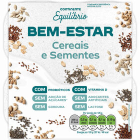 Iogurte Pedaços Bem-Estar Cereais E Sementes Sem Lactose Continente Equilíbrio 500 gr (4 Un)