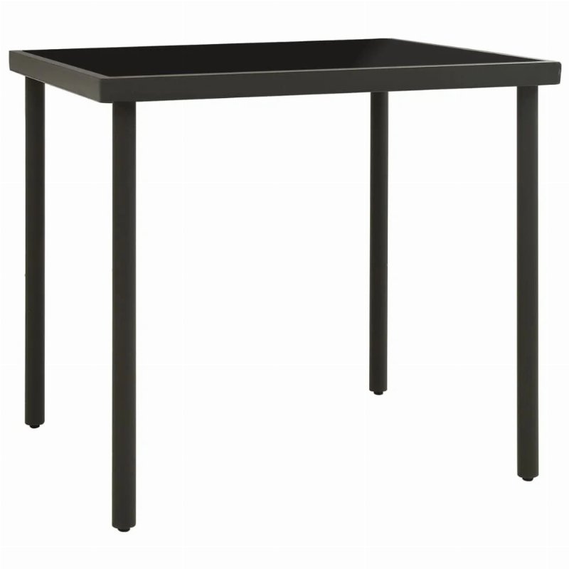 Hkh Mesa De Jantar Para Exterior 80X80X72 Cm Vidro E Aço - Antracite