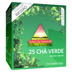 Infusão Chá Verde Nº25 Saquetas Raízes Da Natureza 10 Un
