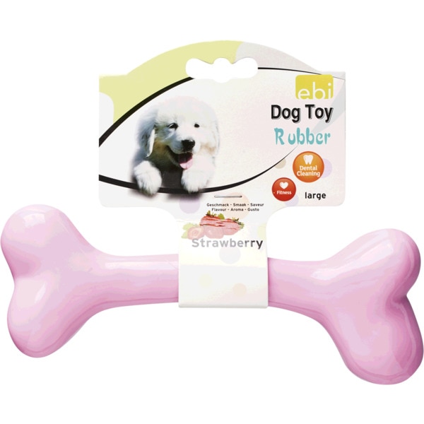 Brinquedo Para Cão Osso De Morango Grande 1 unidade