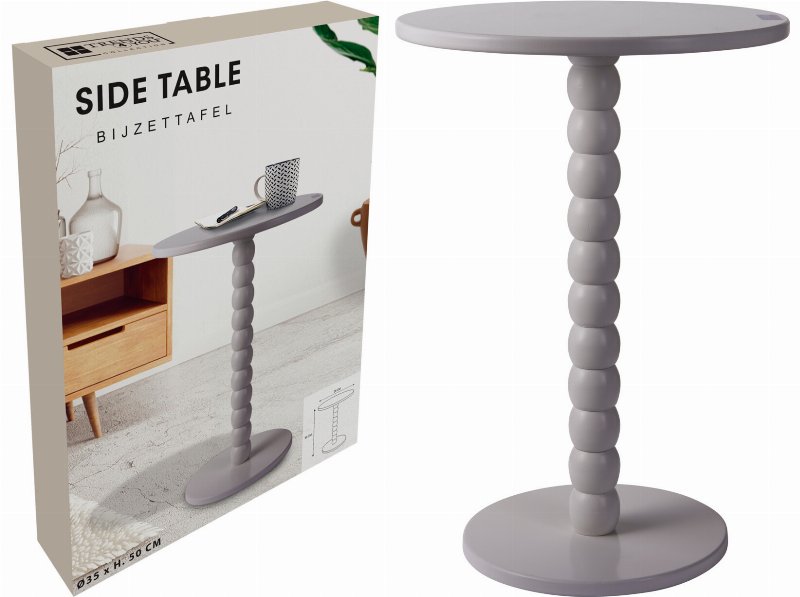 Mesa Apoio Branco Ø35Xh50Cm