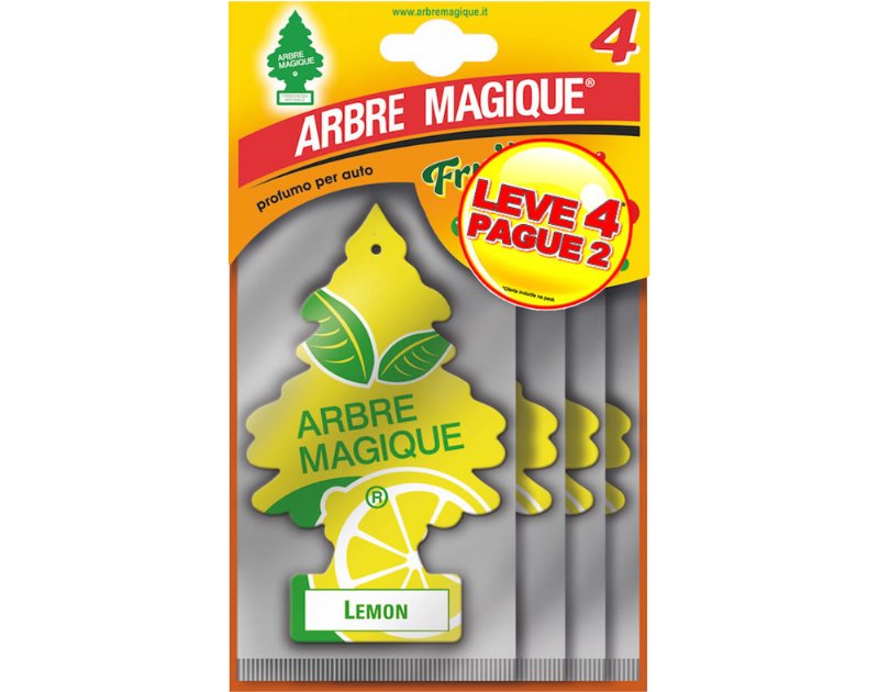 Ambientador Automóvel Arbre Magique Quattro Limão 20 g