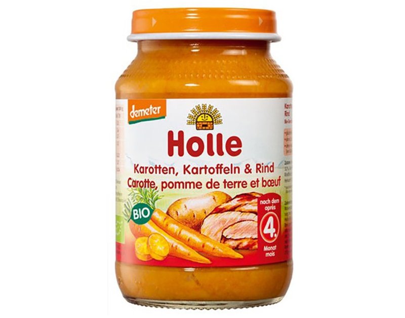 Boião Bio Pure Holle Cenoura Batata E Vaca 190 g