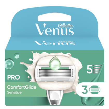 Máquina Depilatória Venus Pro Smooth Sensitive Com 3 Recargas Venus 3Un
