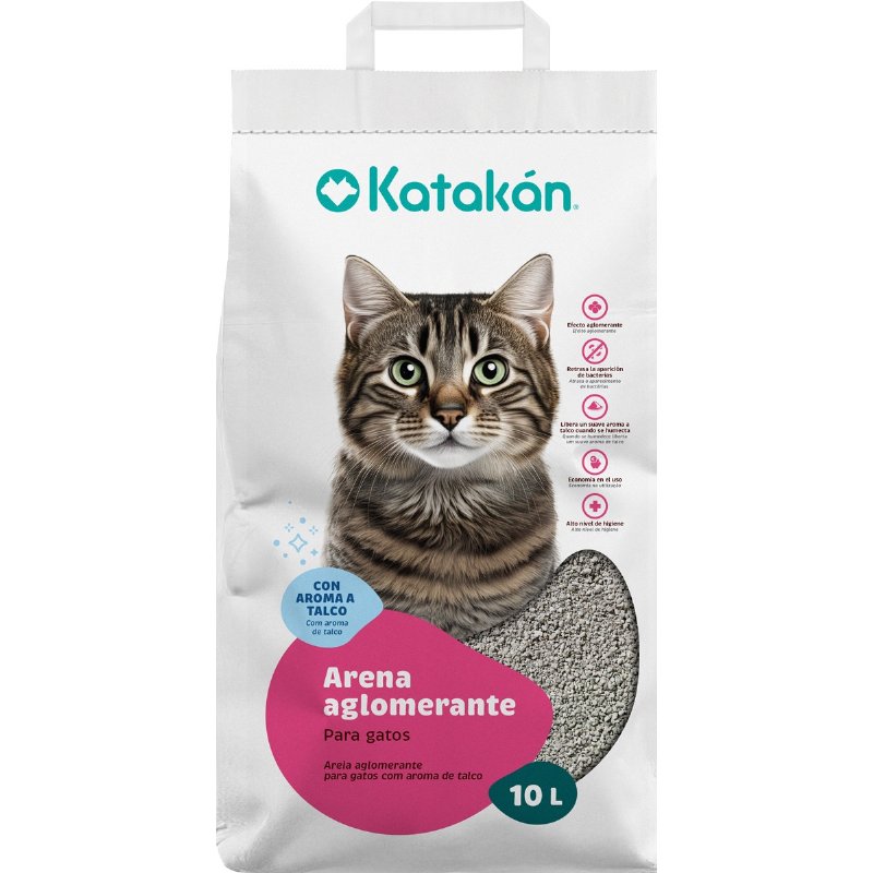 Areia Para Gato Aglomerante Com Perfume De Talco 10 l