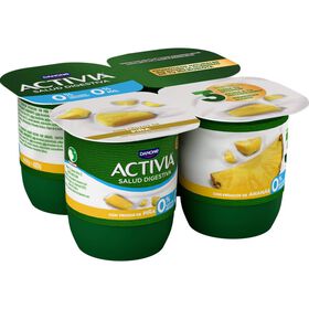 Iogurte Bifidus Pedaços Magro Ananás Activia Danone 480 gr (4 Un)