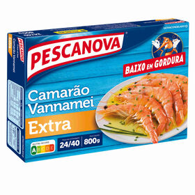 Camarão Vannamei 24/40 Ultracongelado Pescanova 800 gr