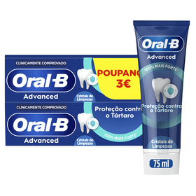 Pasta De Dentes Advanced Controlo Tártaro Oral-B 2 X 75 ml