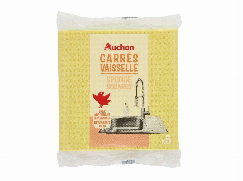 Pano Esponja Auchan Muito Absorvente 5Un