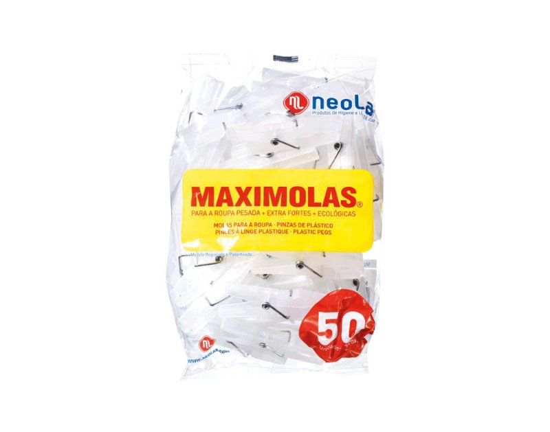 Molas Para Roupa Plastico 50 Unidades Cores Sortidas