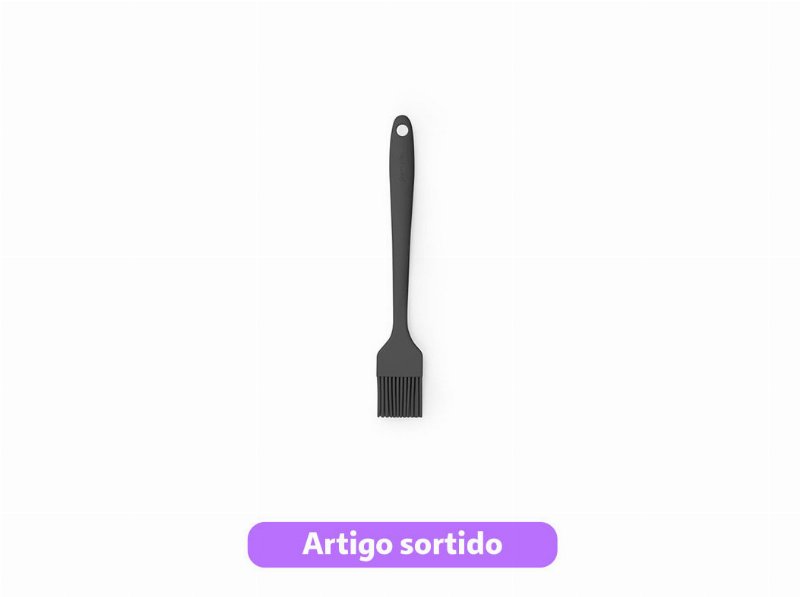 Pincel Cozinha Silicone 21X3X1Cm Cores Sortidas