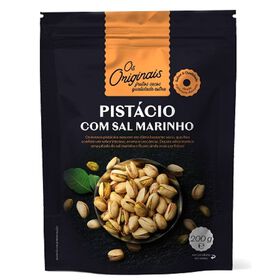Pistácio Torrado Com Casca E Sal Marinho Os Originais 200 gr