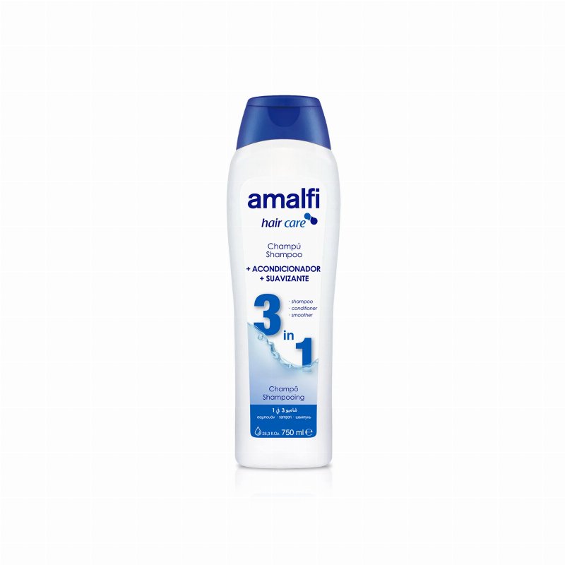 Amalfi Champô, Amaciador E Suavizante 3 Em 1 750 ml