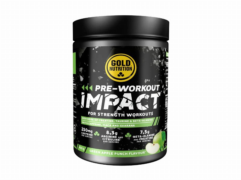 Suplemento Goldnutrition Prework Impact Maçã Verde 400 g