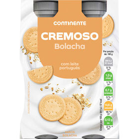 Iogurte Líquido Cremoso Bolacha Continente 640 gr (4 Un)