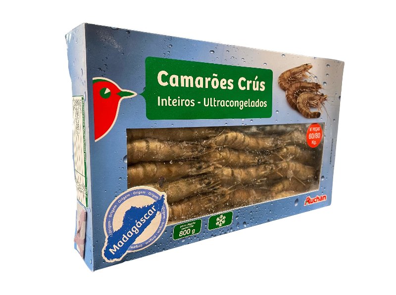 Camarão Auchan Cru Madagáscar 60/80 800 g