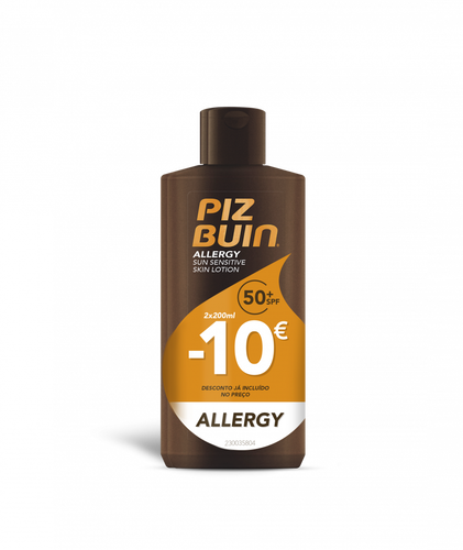 Protetor Solar Loção Allergy Spf 50+ Pack 2 Piz Buin 0.4L