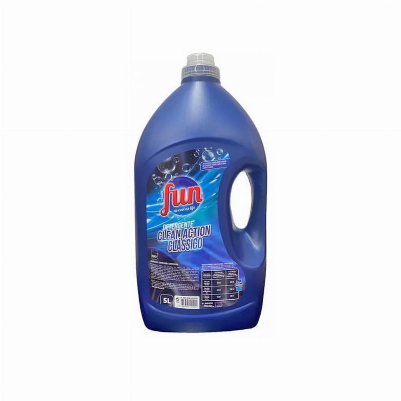 Fun Detergente Líquido Máquina Roupa Concentrado Clássico 100 Doses 5 l