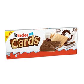 Bolachas Wafers Com Recheio Leite E Chocolate Cards Kinder 131 gr (5 Un)
