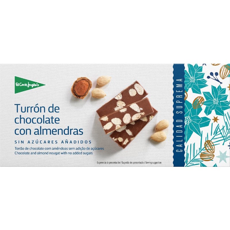 Torrão De Chocolate Com Amêndoas Sem Açúcares Adicionados Sem Glúten