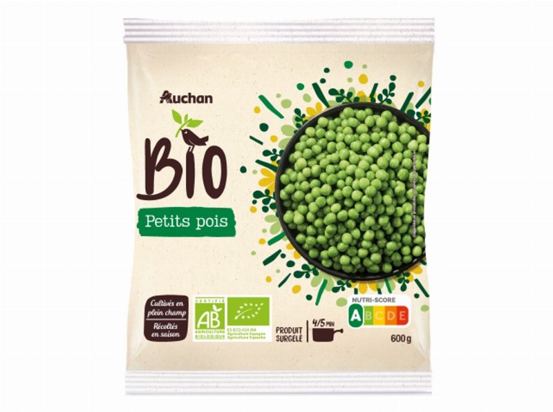 Ervilhas Auchan Bio Ultracongeladas 600 g