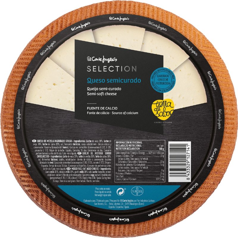 Queijo Semi Curado Elaborado Com Leite Pasteurizado