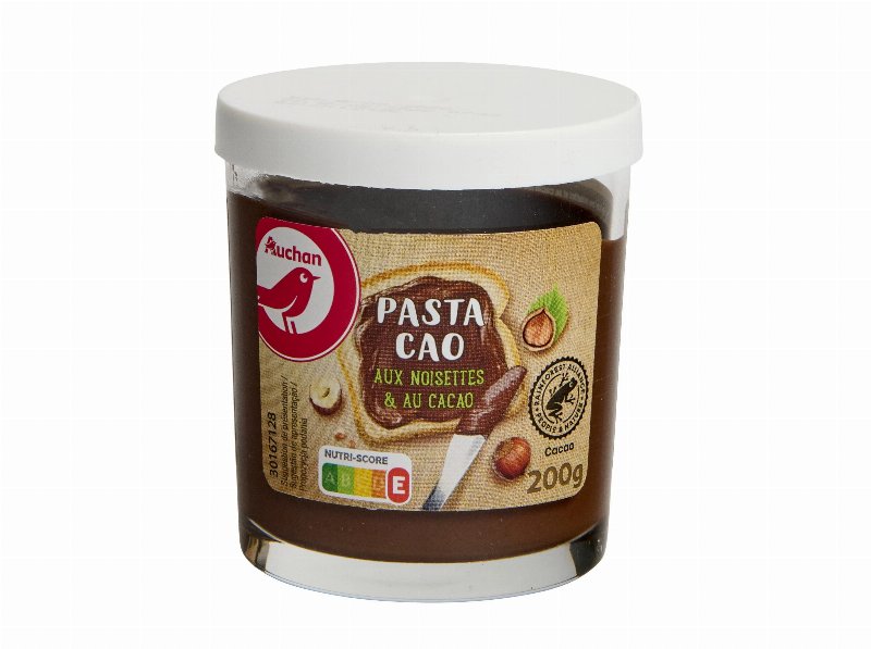 Creme Auchan Para Barrar Cacau E Avelãs 200 g