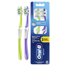 Escova De Dentes Pro-Clean Média Oral-B 2 Un