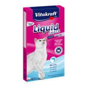 Snack Para Gato Líquido De Salmão + Ómega 3 Vitakraft 6 X 15 g