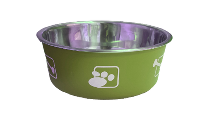 Comedouro Em Inox Com Cores Love & Pets 0.5L
