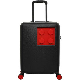 Mala De Cabine 4 Rodas Preto E Vermelho Brick Lego