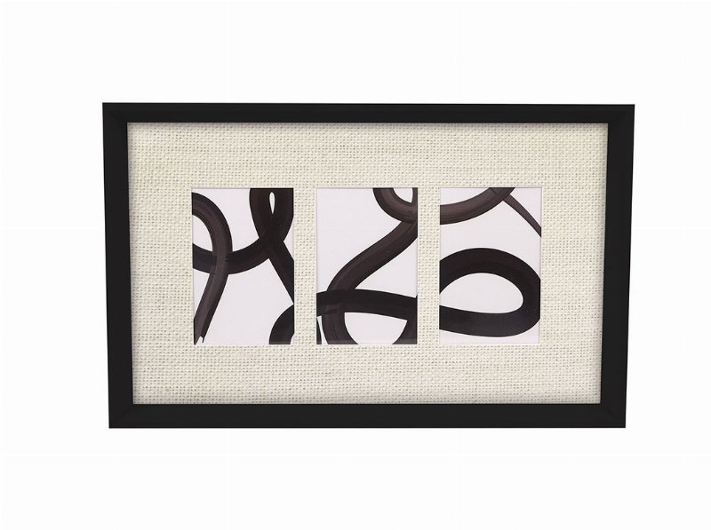 Moldura 3 Vistas Mdf Actuel Preto/Castanho 28.5X45.5 Cm