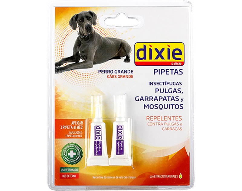 Repelente Para Cão Raça Grande Dixie Pipetas Pack 3 Unidades