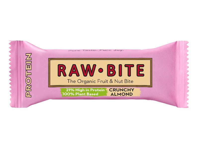 Barra Bio Raw Bite Proteína Amêndoa Crocante 45 g