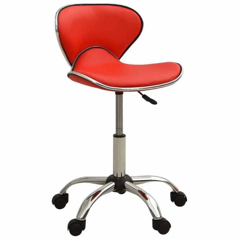 Hkh Cadeira De Escritório Em Couro Artificial - Vermelho
