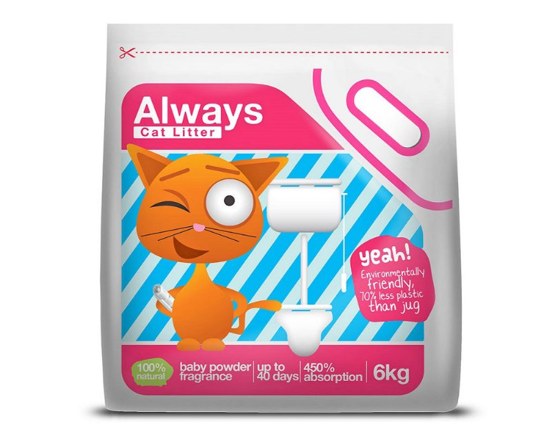 Areia Para Gato Always Aglomerante 6 kg