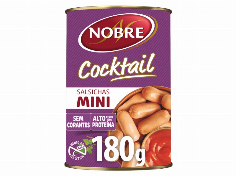 Salsichas Nobre Cocktail Lata 350(180)G