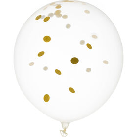Conjunto 8 Balões Confettis Gold Kasa