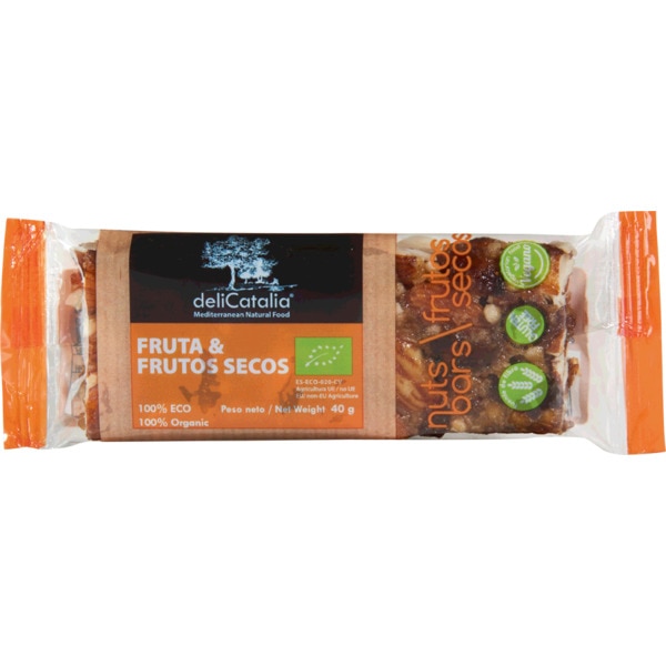 Barra De Fruta E Frutos Secos Biológica 40 g