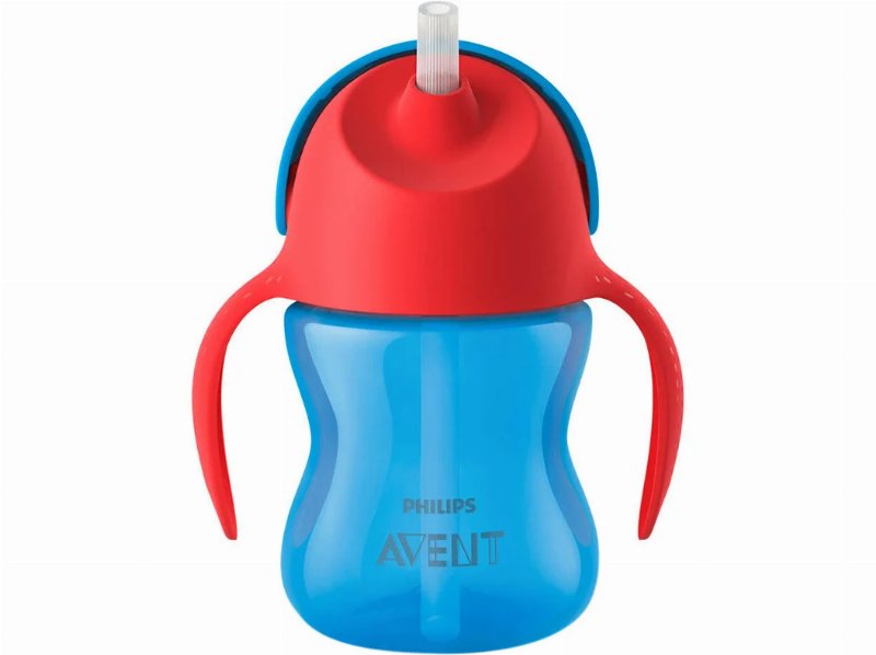 Copo Avent Com Palha E Asas Azul 9Meses+ 200 ml