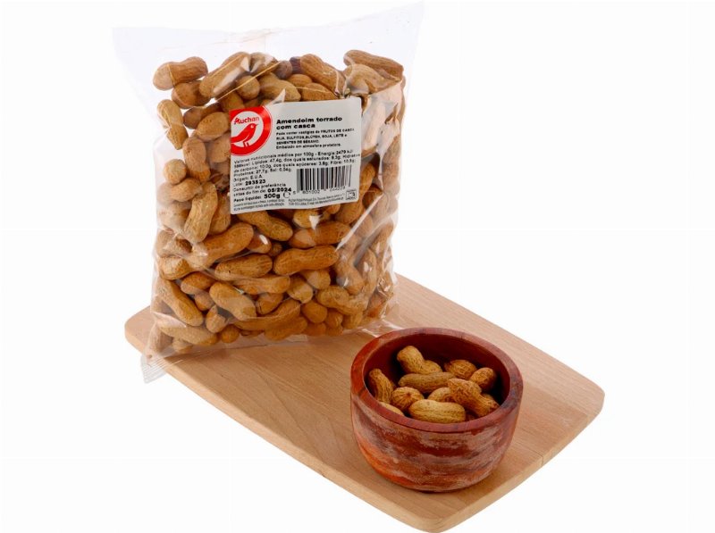 Amendoim Com Casca Torrado Auchan 500 g
