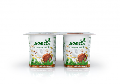 Iogurte Pedaços De Cereais Pack 4 Agros 4x0.12Kg