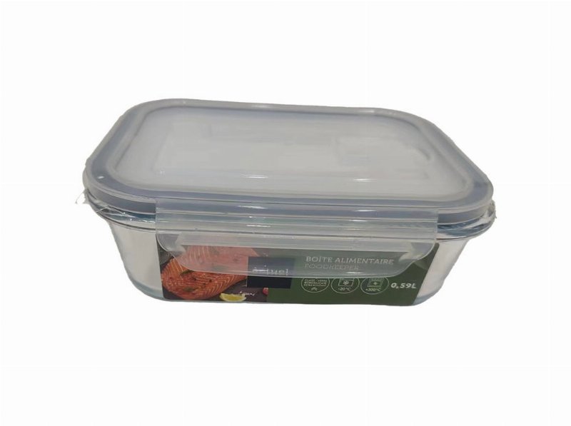 Caixa Em Vidro Rectangular Actuel Hermética Com Válvula 0.59 l