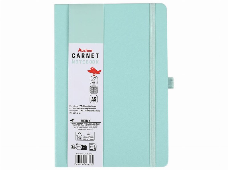 Bloco De Notas A5 Linhas Auchan Verde "Your Life"