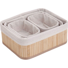Conjunto 4 Cestos Bambu Kasa