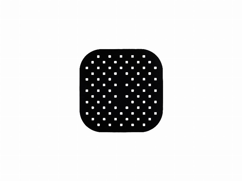 Base Para Air Fryer Grilo Silicone Quadrada 20Cm